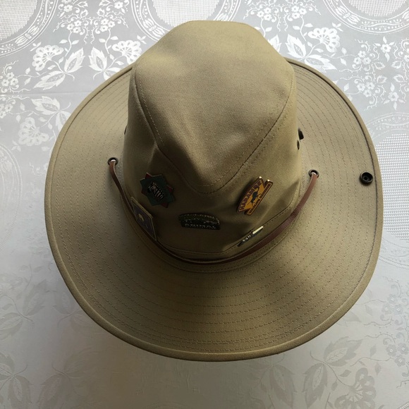 Walt Disney World Animal Kingdom Vintage Park Safari Hat With Pins Men’s Size M - Picture 15 of 16